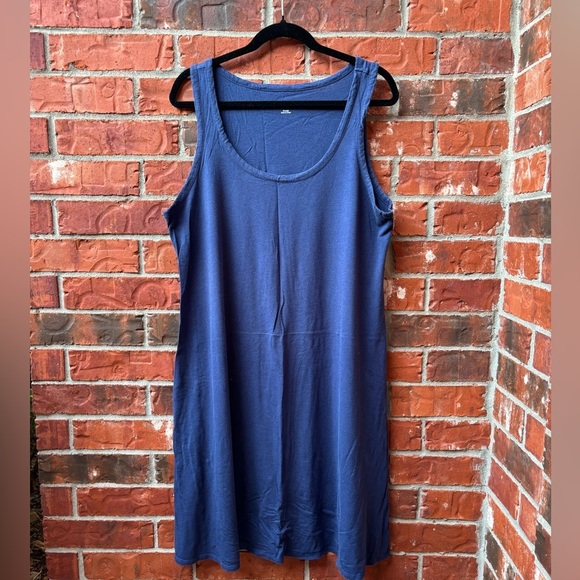 Soft Surroundings XL Blue Sleeveless Tank Lounge Casual Relax Beach Dress - Picture 1 of 9